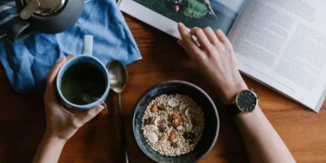 Healthy breakfast table