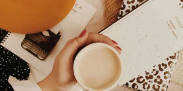 Morning coffee closeup