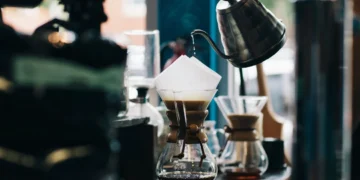 Pour over coffee brew