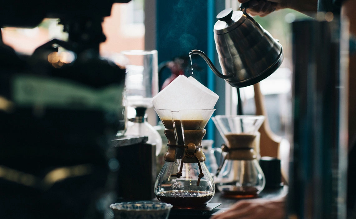 Pour over coffee brew