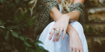 woman sitting outdoors